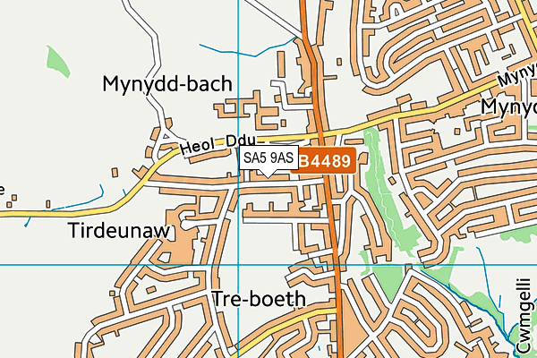 SA5 9AS map - OS VectorMap District (Ordnance Survey)