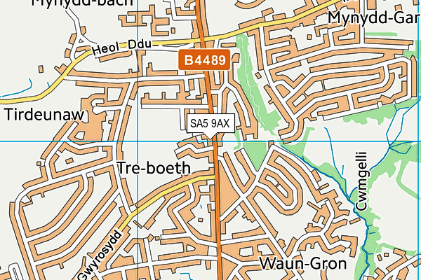 SA5 9AX map - OS VectorMap District (Ordnance Survey)