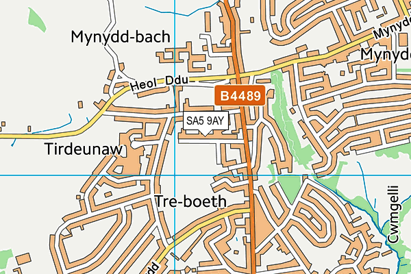 SA5 9AY map - OS VectorMap District (Ordnance Survey)