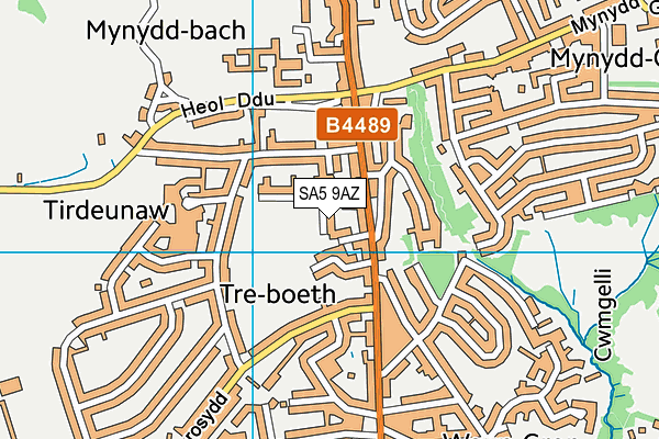 SA5 9AZ map - OS VectorMap District (Ordnance Survey)