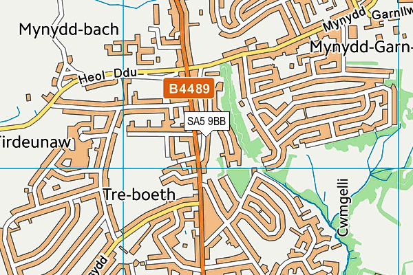 SA5 9BB map - OS VectorMap District (Ordnance Survey)