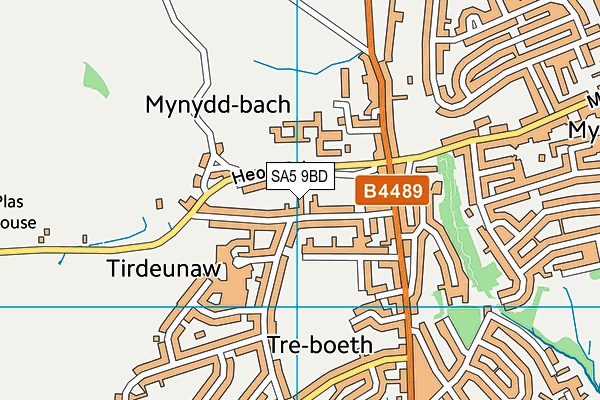 SA5 9BD map - OS VectorMap District (Ordnance Survey)