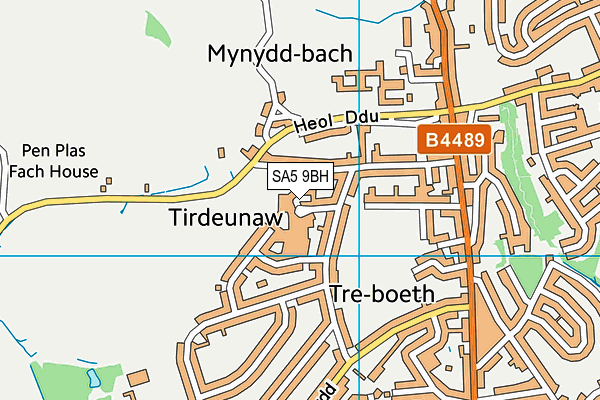 SA5 9BH map - OS VectorMap District (Ordnance Survey)