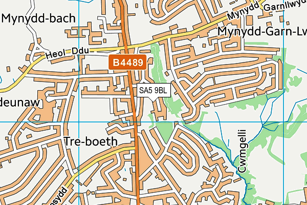 SA5 9BL map - OS VectorMap District (Ordnance Survey)