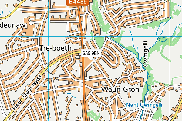 SA5 9BN map - OS VectorMap District (Ordnance Survey)