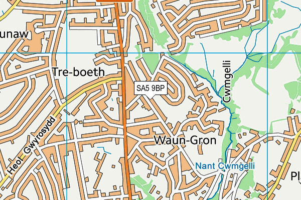 SA5 9BP map - OS VectorMap District (Ordnance Survey)