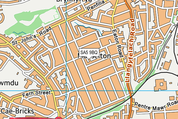 SA5 9BQ map - OS VectorMap District (Ordnance Survey)