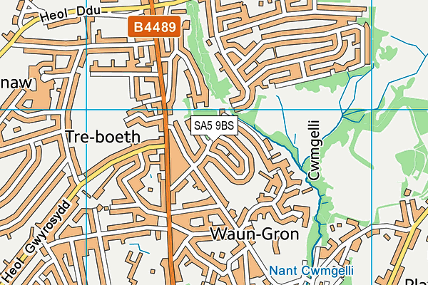 SA5 9BS map - OS VectorMap District (Ordnance Survey)