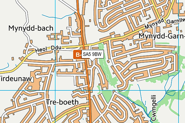 SA5 9BW map - OS VectorMap District (Ordnance Survey)