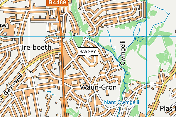 SA5 9BY map - OS VectorMap District (Ordnance Survey)