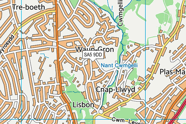 SA5 9DD map - OS VectorMap District (Ordnance Survey)