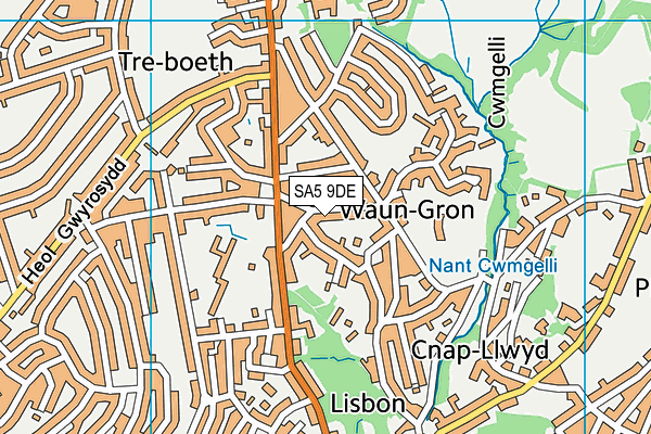 SA5 9DE map - OS VectorMap District (Ordnance Survey)