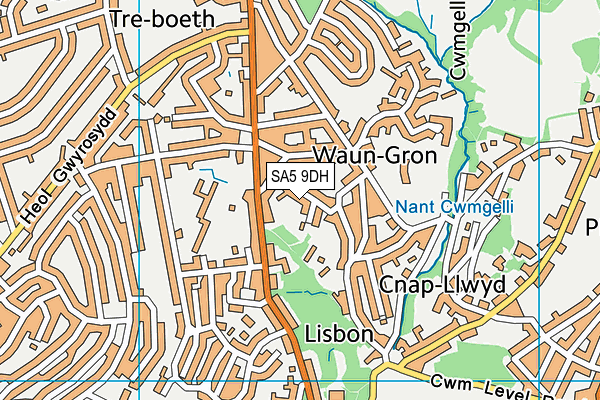 SA5 9DH map - OS VectorMap District (Ordnance Survey)