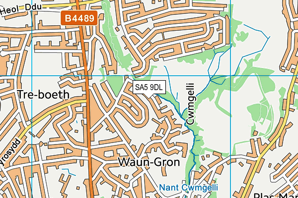 SA5 9DL map - OS VectorMap District (Ordnance Survey)