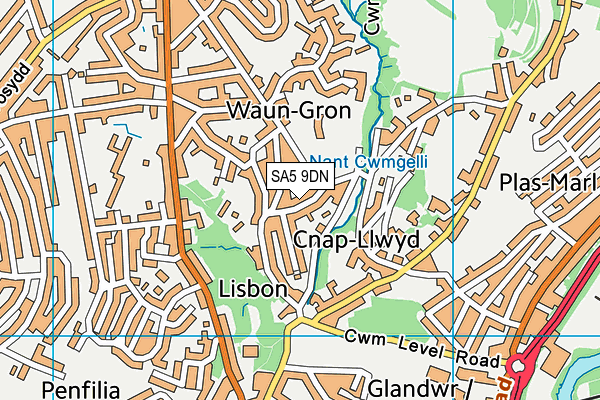 SA5 9DN map - OS VectorMap District (Ordnance Survey)