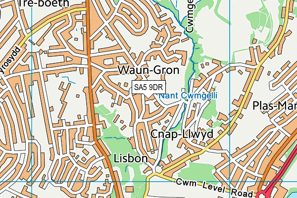 SA5 9DR map - OS VectorMap District (Ordnance Survey)