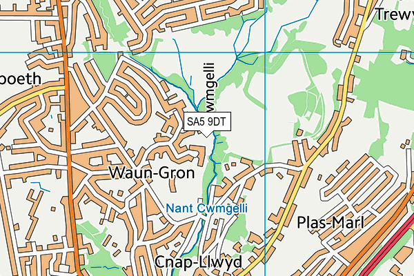 SA5 9DT map - OS VectorMap District (Ordnance Survey)