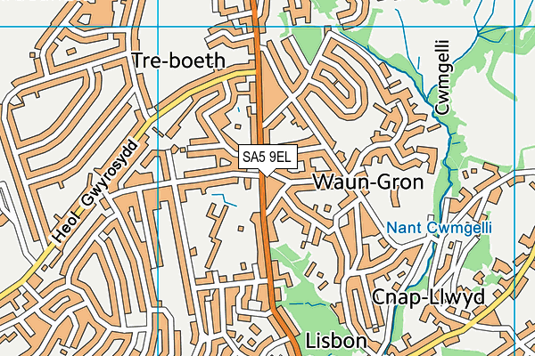 SA5 9EL map - OS VectorMap District (Ordnance Survey)