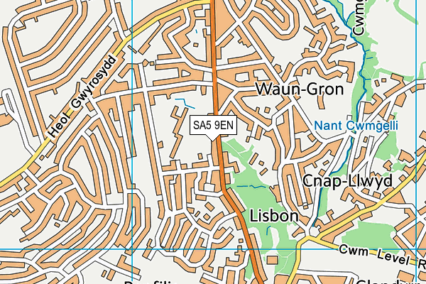 SA5 9EN map - OS VectorMap District (Ordnance Survey)