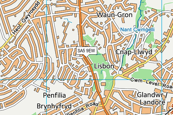 SA5 9EW map - OS VectorMap District (Ordnance Survey)