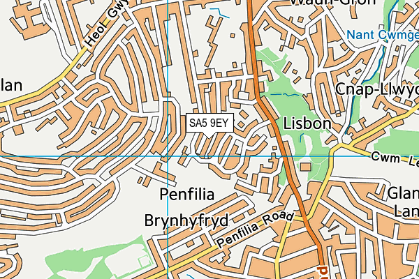 SA5 9EY map - OS VectorMap District (Ordnance Survey)