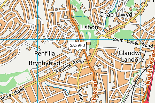 SA5 9HD map - OS VectorMap District (Ordnance Survey)