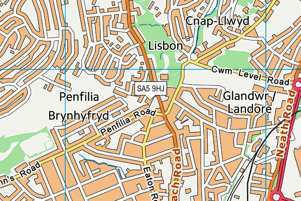 SA5 9HJ map - OS VectorMap District (Ordnance Survey)