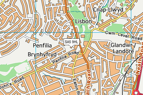 SA5 9HL map - OS VectorMap District (Ordnance Survey)