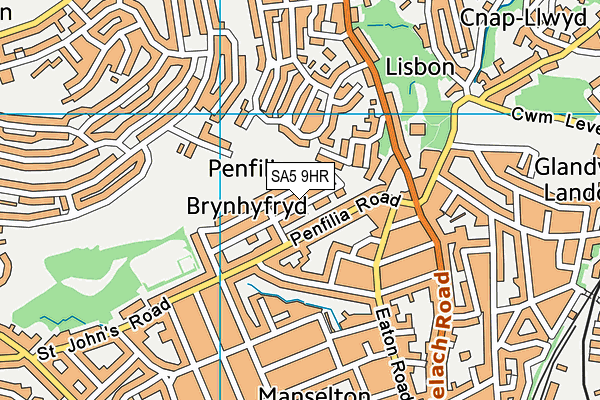 SA5 9HR map - OS VectorMap District (Ordnance Survey)