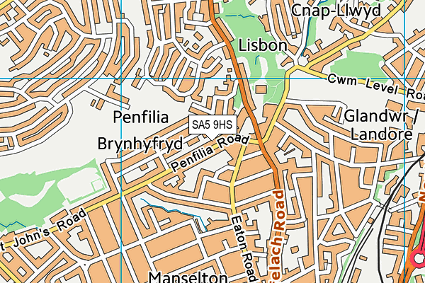 SA5 9HS map - OS VectorMap District (Ordnance Survey)