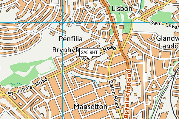 SA5 9HT map - OS VectorMap District (Ordnance Survey)