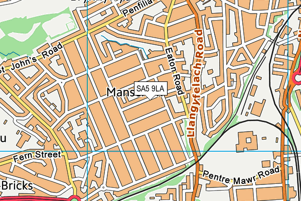 SA5 9LA map - OS VectorMap District (Ordnance Survey)