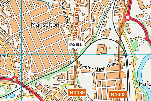 SA5 9LD map - OS VectorMap District (Ordnance Survey)