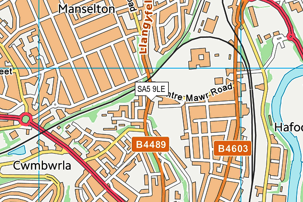 SA5 9LE map - OS VectorMap District (Ordnance Survey)