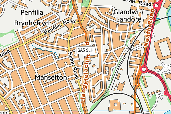 SA5 9LH map - OS VectorMap District (Ordnance Survey)