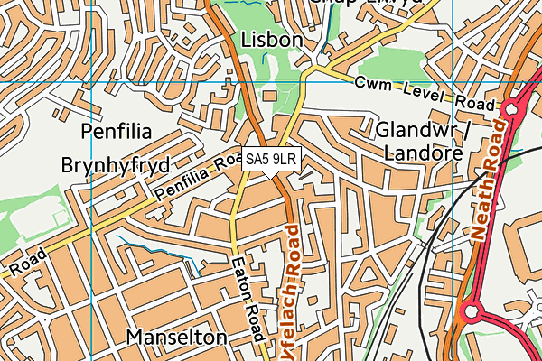 SA5 9LR map - OS VectorMap District (Ordnance Survey)