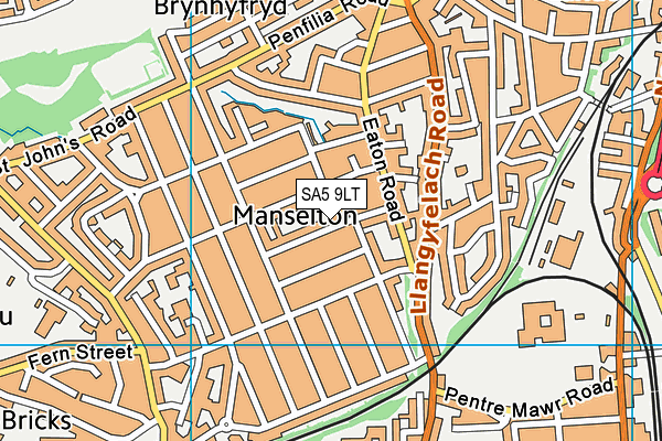 SA5 9LT map - OS VectorMap District (Ordnance Survey)