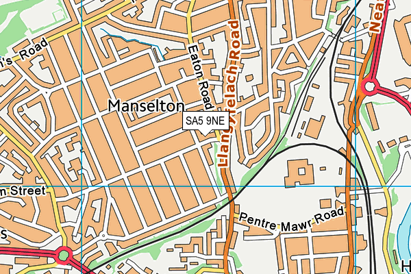SA5 9NE map - OS VectorMap District (Ordnance Survey)