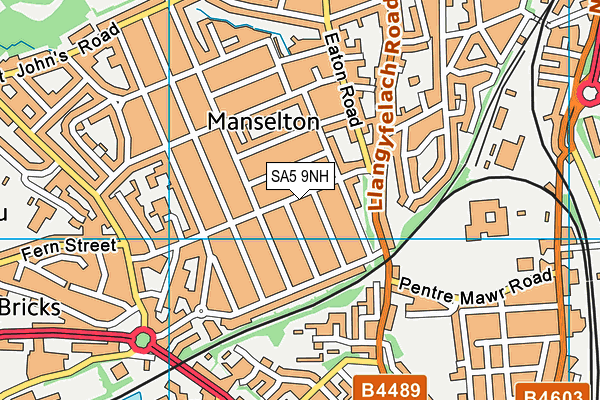 SA5 9NH map - OS VectorMap District (Ordnance Survey)