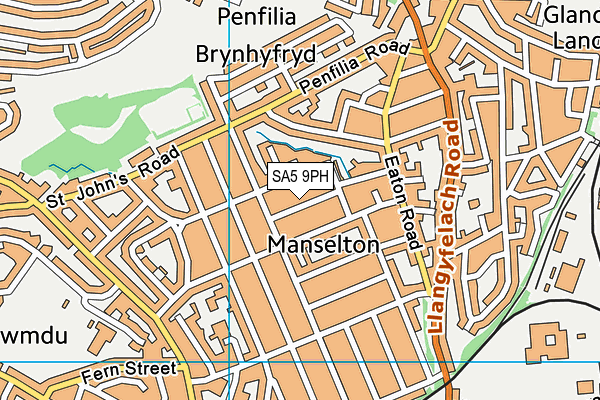 SA5 9PH map - OS VectorMap District (Ordnance Survey)