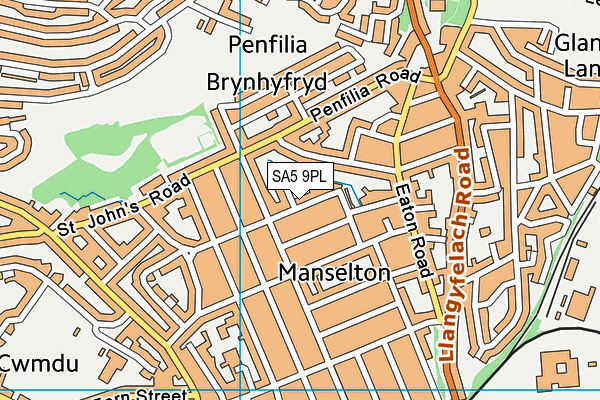 SA5 9PL map - OS VectorMap District (Ordnance Survey)