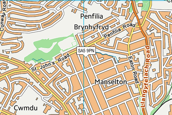 SA5 9PN map - OS VectorMap District (Ordnance Survey)