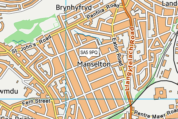 SA5 9PQ map - OS VectorMap District (Ordnance Survey)