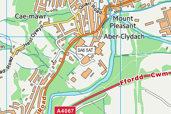 SA6 5AT map - OS VectorMap District (Ordnance Survey)