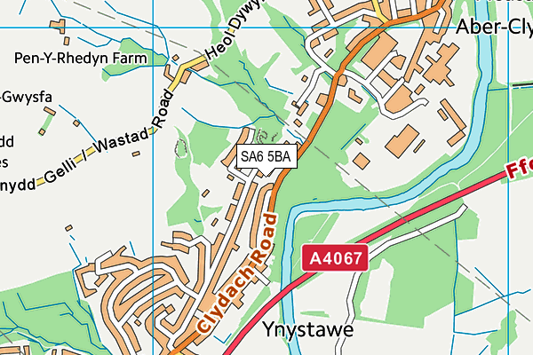 SA6 5BA map - OS VectorMap District (Ordnance Survey)