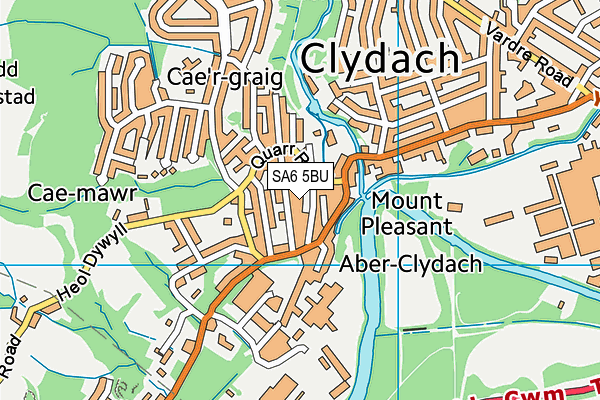 SA6 5BU map - OS VectorMap District (Ordnance Survey)