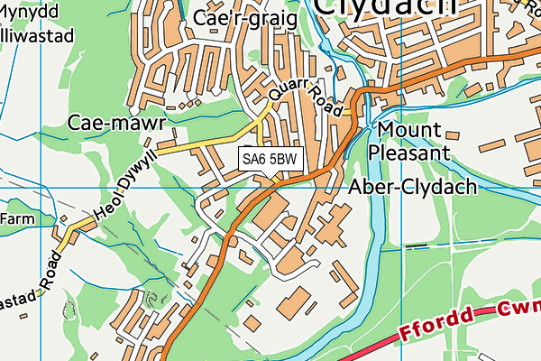 SA6 5BW map - OS VectorMap District (Ordnance Survey)