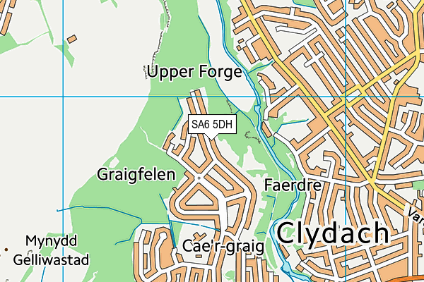 SA6 5DH map - OS VectorMap District (Ordnance Survey)