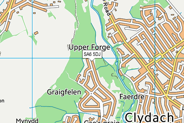 SA6 5DJ map - OS VectorMap District (Ordnance Survey)