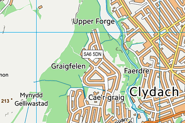 SA6 5DN map - OS VectorMap District (Ordnance Survey)